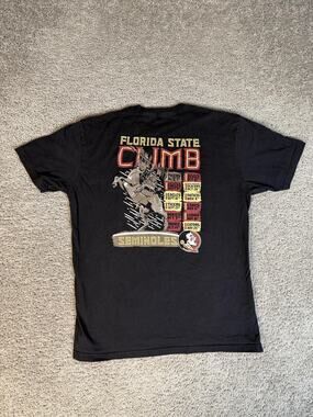 Florida State Seminoles Shirt Mens XL Black NCAA Football Image One Team Apparel